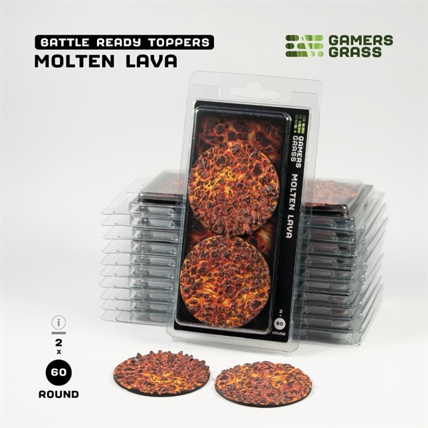 Gamers Grass - Base Toppers, Molten Lava 2Stk.