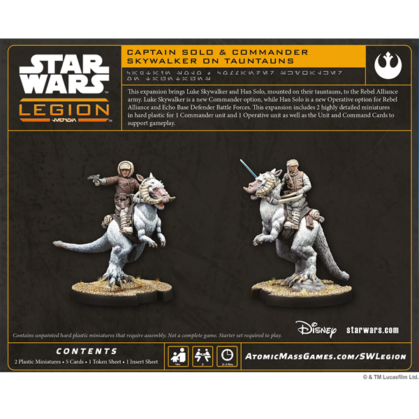 Star Wars: Legion - Cptn Solo & Cmder Skywalker on Tauntaun