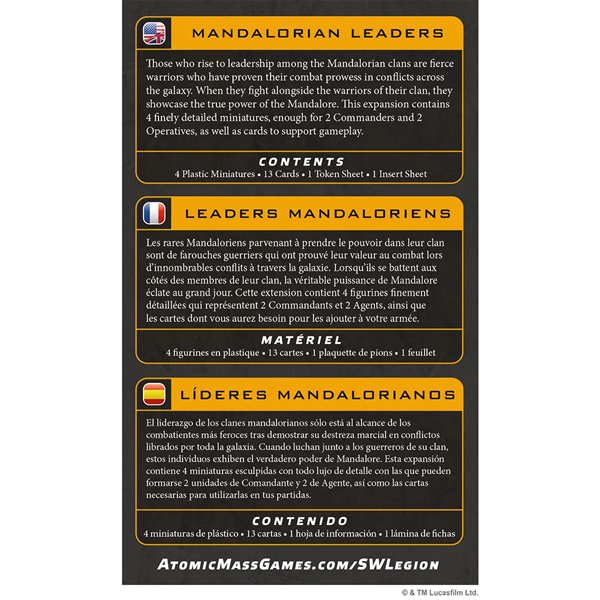 Star Wars: Legion - Mandalorian Leaders