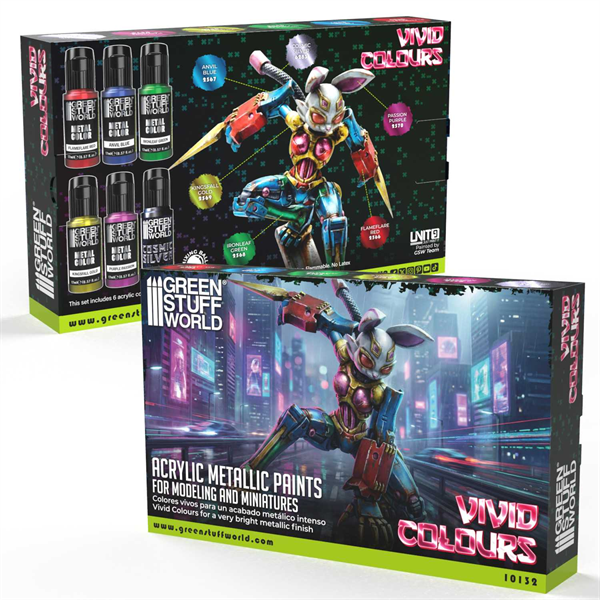 Green Stuff World - FarbSet Metallic, Vivid Colors