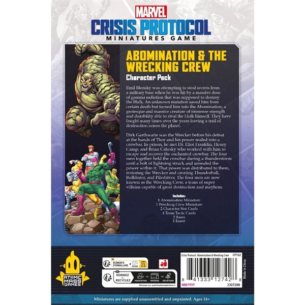 Marvel: Crisis Protocol - Abomination & Wrecking Crew