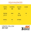 AK 3rd Generation Acrylics - Lemon Yellow