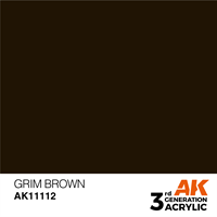AK 3rd Generation Acrylics - Grim Brown