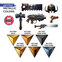 AK Quick Gen. Acrylics - Set: Metallics