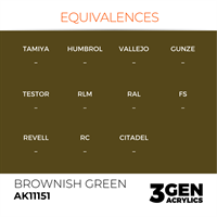 AK 3rd Generation Acrylics - Brownish Green