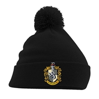 Harry Potter - Hufflepuff Crest, Pom-Pom Beanie