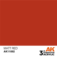 AK 3rd Generation Acrylics - Matte Red