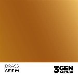 AK 3rd Generation Acrylics - Brass Metallic