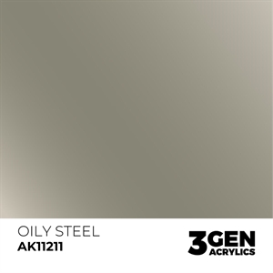 AK 3rd Generation Acrylics - Oily Steel Metallic