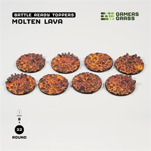 Gamers Grass - Base Toppers, Molten Lava 8Stk.