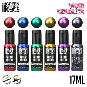 Green Stuff World - FarbSet Metallic, Vivid Colors